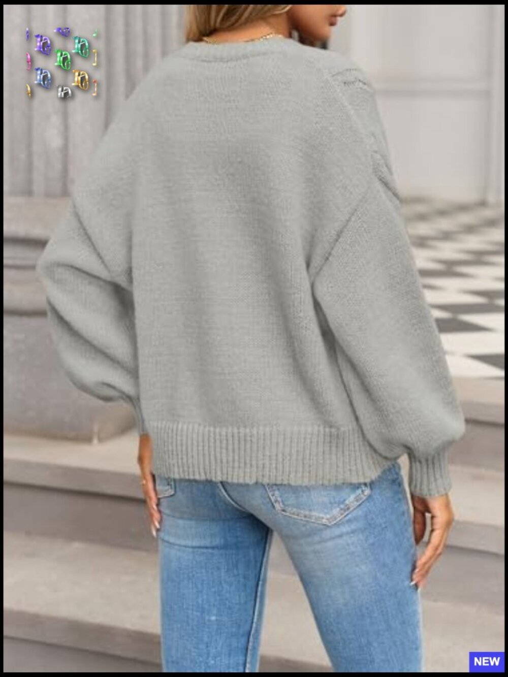 Open Front Cardigan Cable Knit Chunky Loose Fit Button Down Sweater Casual - Picture 3 of 7
